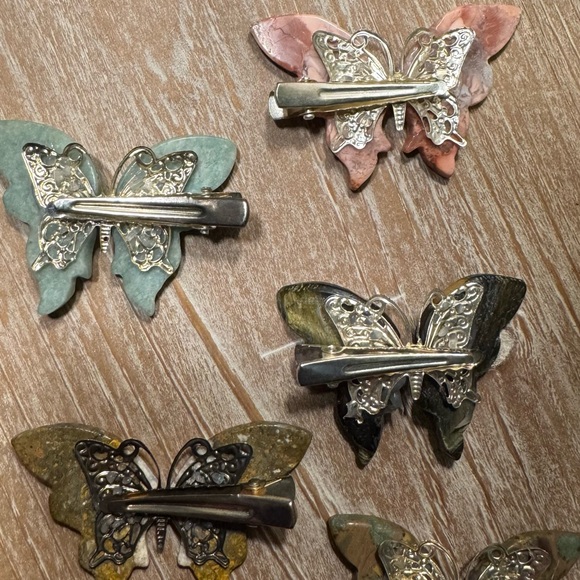 New Elegant Butterfly Hair Clips Set of 5 - Picture 6 of 9